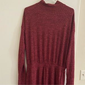 Red sweater dress